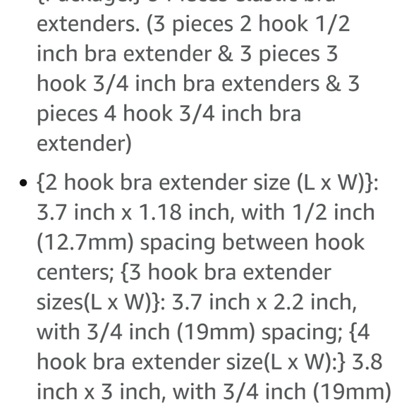NWT 9 ELASTIC BRA EXTENDERS ELASTIC 3 colors and widths - Picture 5 of 7